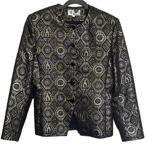 Braemar Jackets & Blazers - Vintage oversized blazer 80's jacquard sz S/M